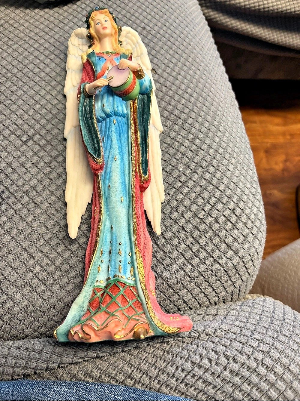 Lenox The Angel of Love Angel Figurine in Blue & Pink